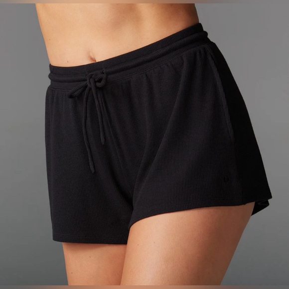 TAVI LOUNGE WAFFLE SHORTS BLACK NWT - Picture 3 of 9